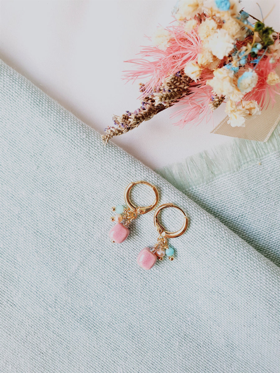 Audrey Earrings in Tea Rose