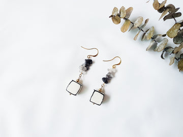 Monochrome Quartz Earrings