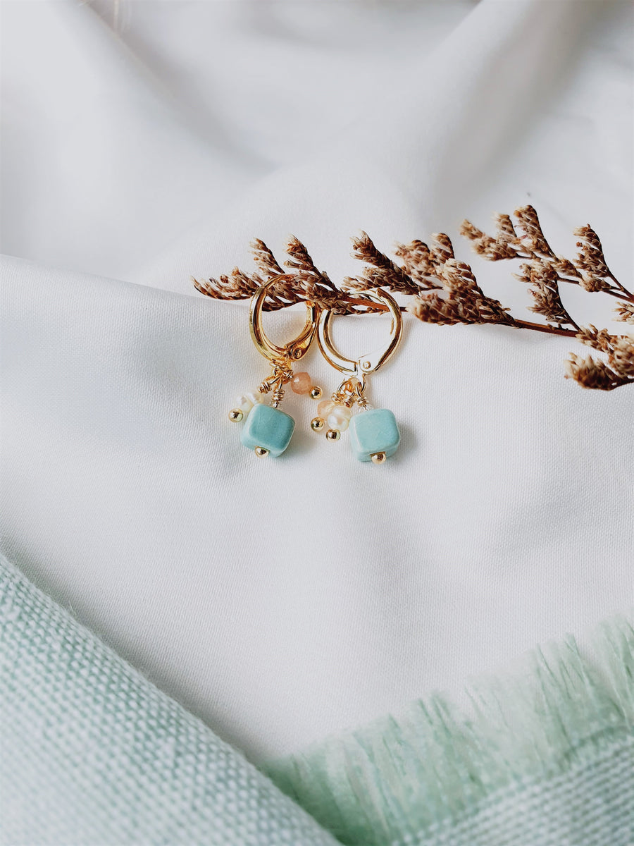 Audrey Earrings in Mint