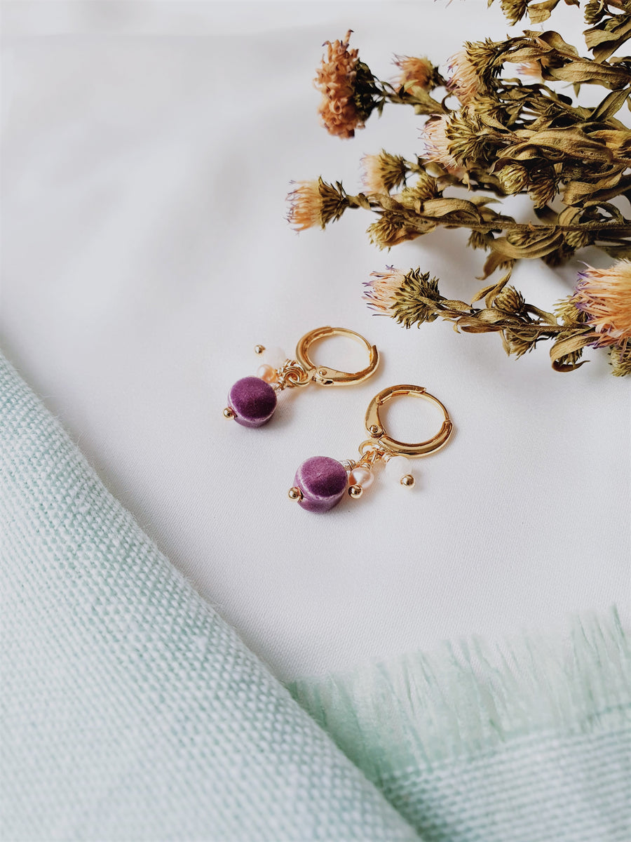 Audrey Earrings in Violet