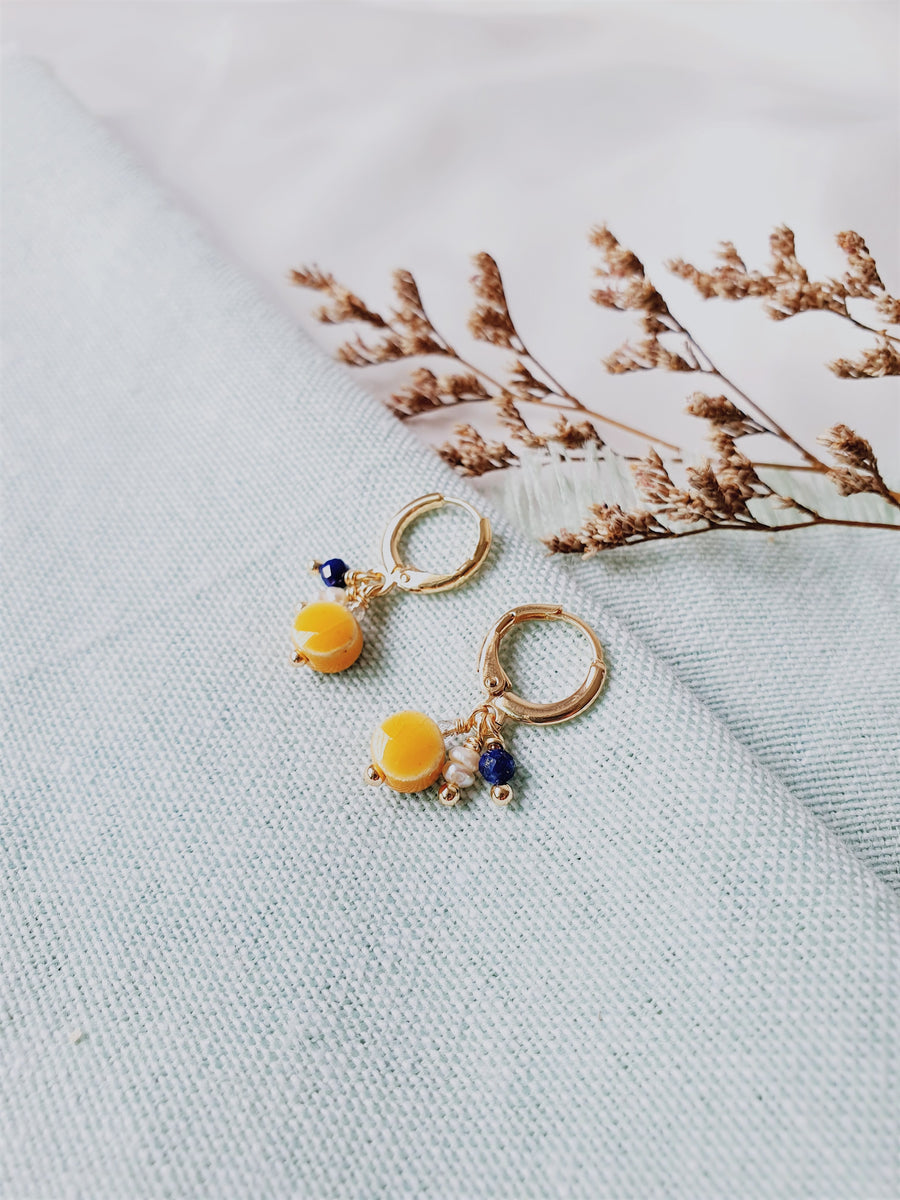 Audrey Earrings in Mustard