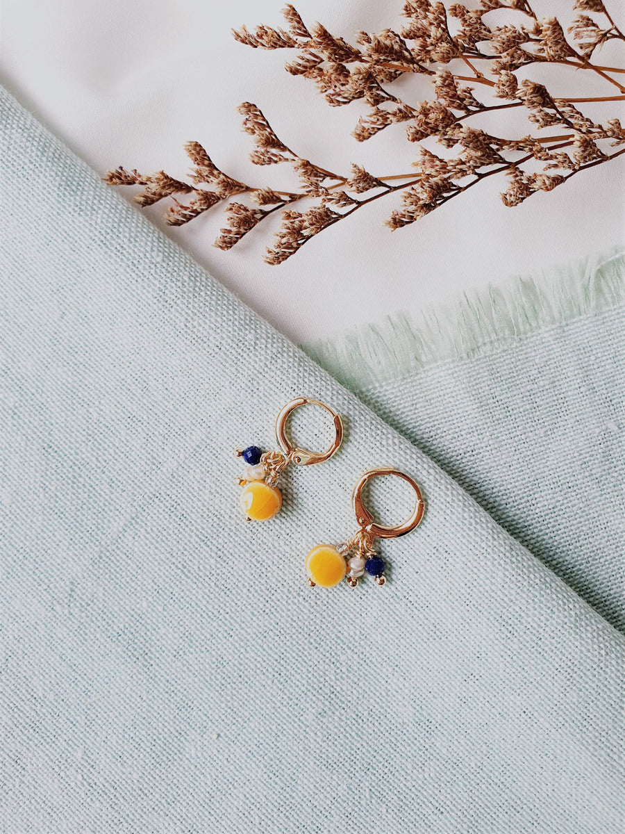 Audrey Earrings in Mustard